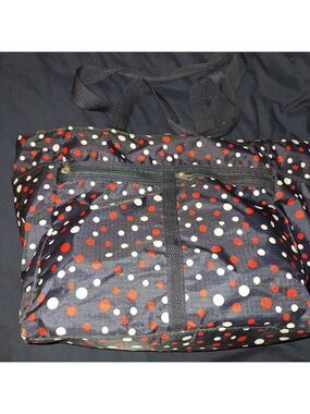 Black Red White Polka Dot Tote Bag